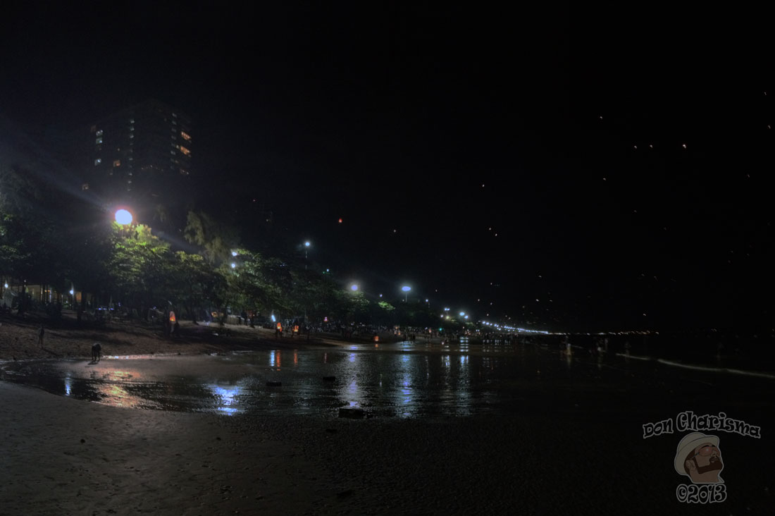 Night Beach Panorama – Loy Catong Festival