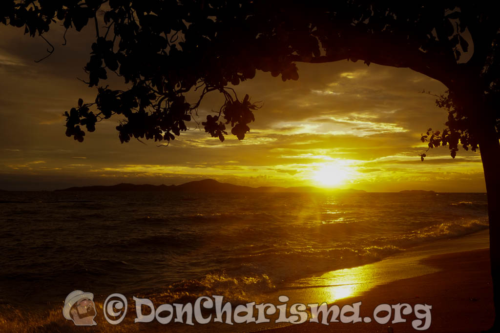Paradise Lensflare Beach Sunset #9412